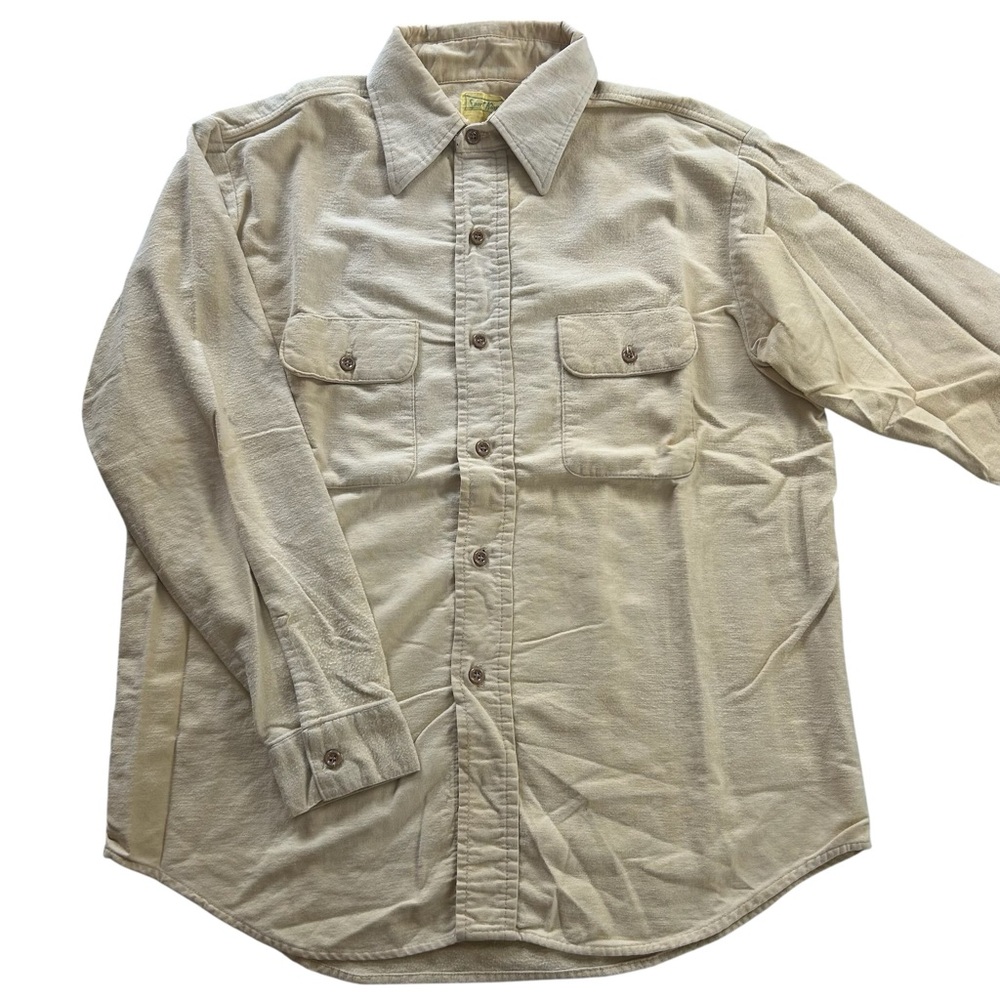 VTG 60s-70s Sport King Work Shirt Button Up Long Sleeve Chamois Flannel Men’s XL
